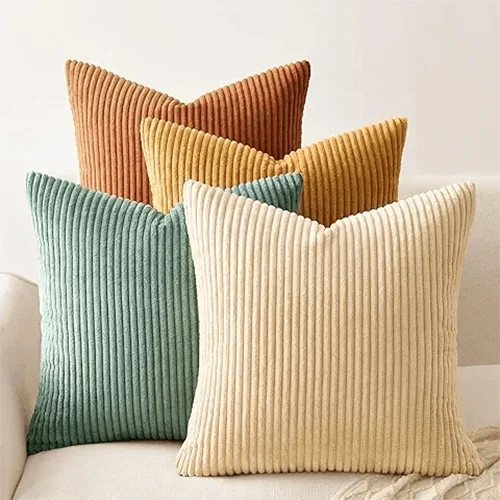 Woven Cotton Cushion Cover Set (4 Pack)